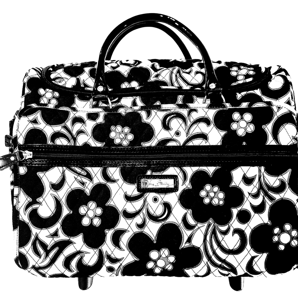 Vera Bradley Night and Day Weekend Traveling Rolling Luggage Bag